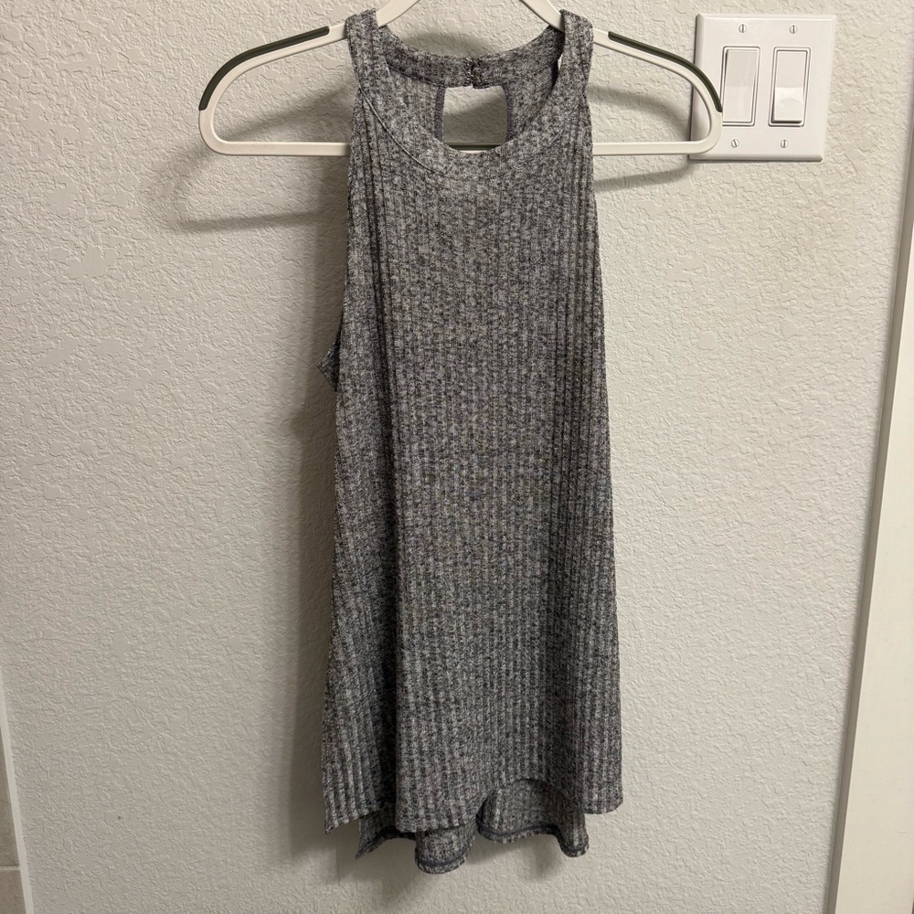 BCBGeneration Charcoal Knit Tank Top